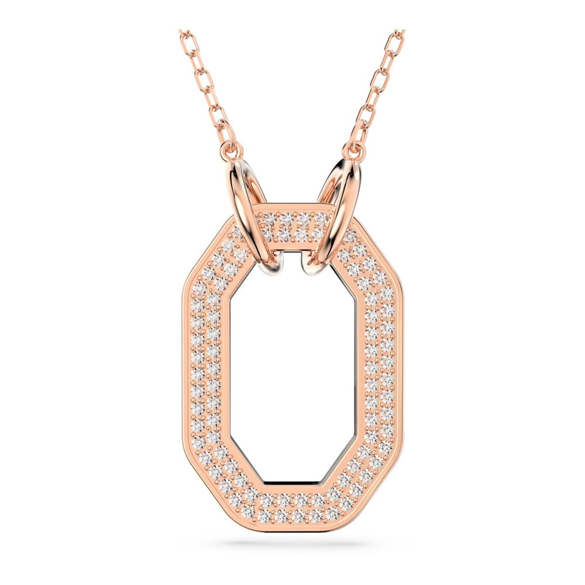 SWAROVSKI - Colgante Swarovski Dextera Octogonal Pavé Blanco Baño Rosa 5642389