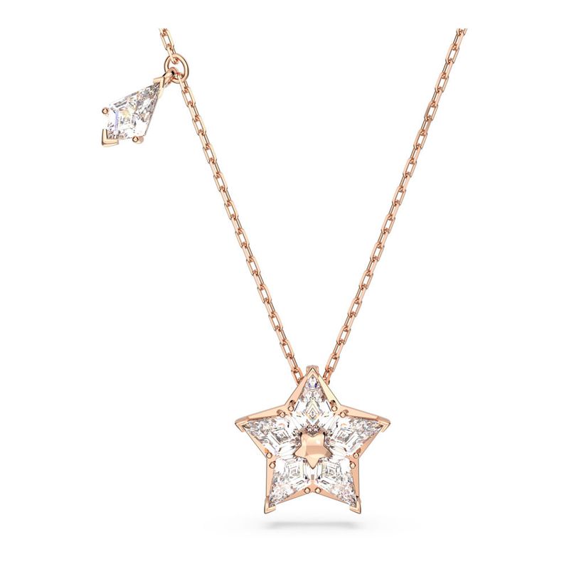 SWAROVSKI - Pendientes Swarovski Stella Talla De Cometa Estrella Rosa 5645466