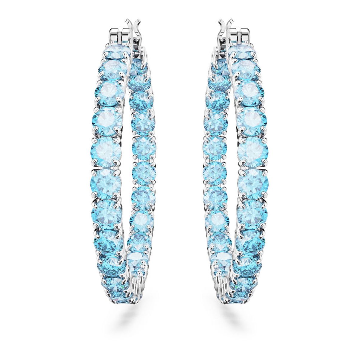 SWAROVSKI - Pendientes Swarovski De Aro Matrix Talla Redonda Rodio 5647446