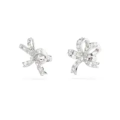 SWAROVSKI - Pendientes De Botón Volta Lazo Pequeños Rodio 5647579