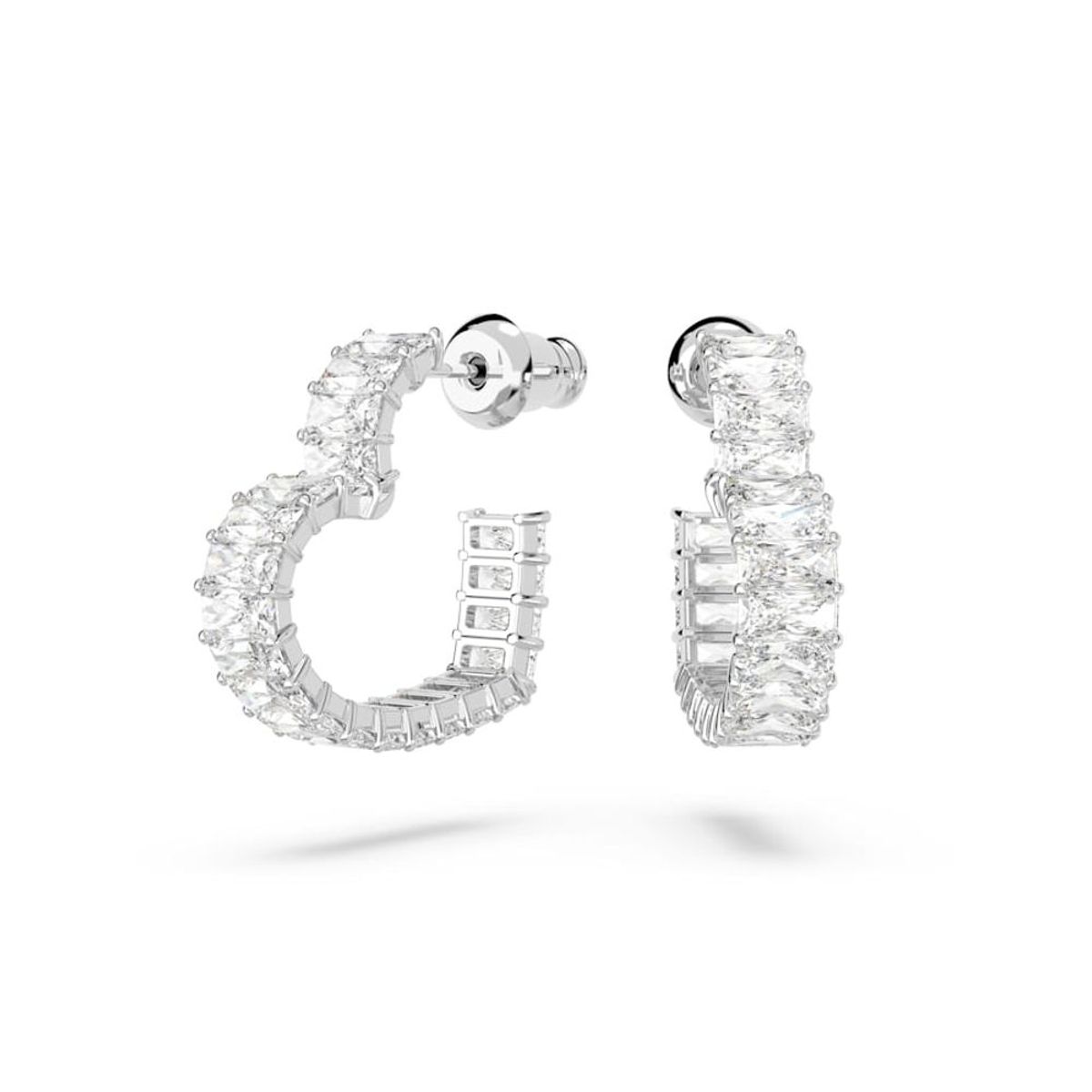 SWAROVSKI - Pendientes Swarovski De Aro Matrix Corazón Pequeños Rodio 5653170