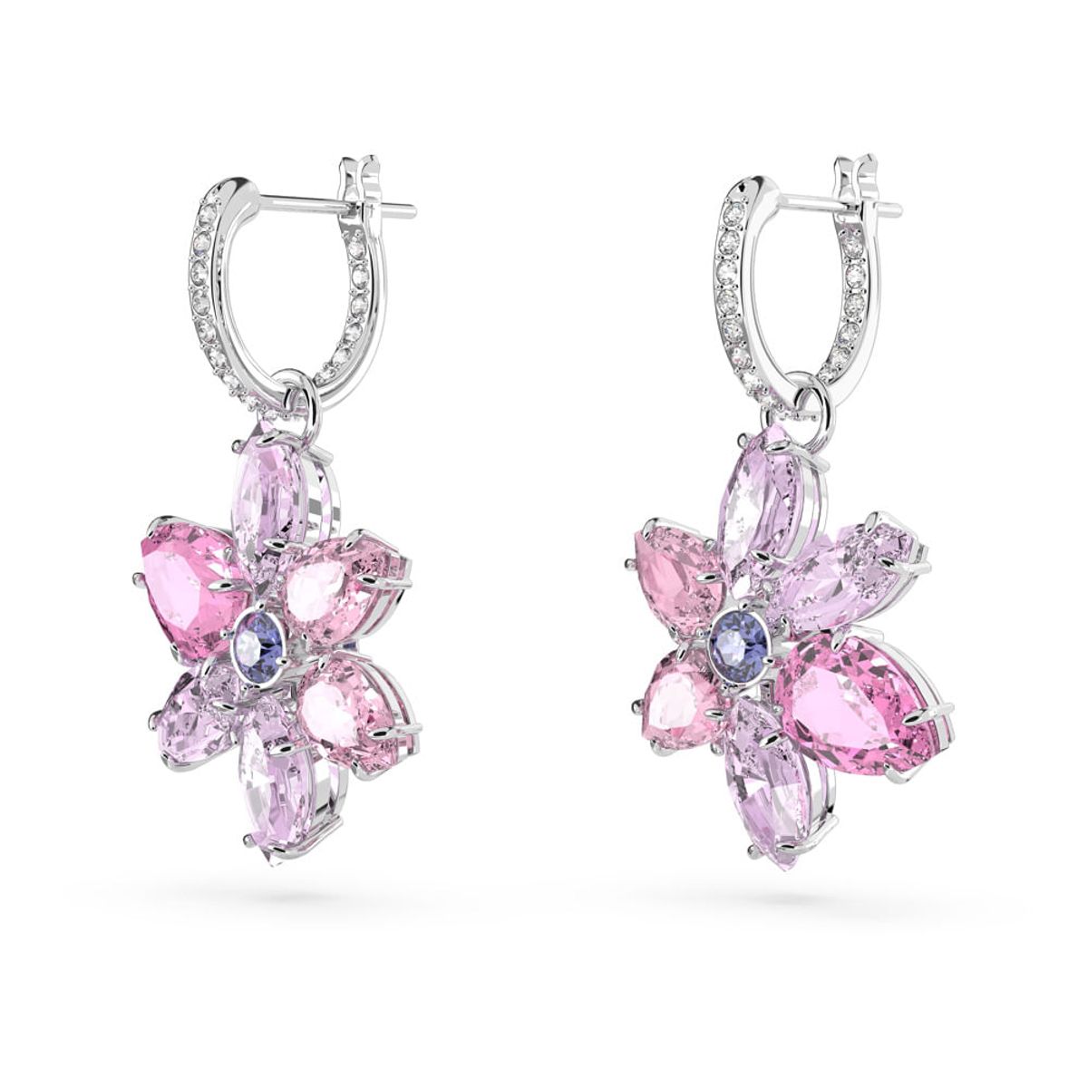 SWAROVSKI - Pendientes Swarovski Gema Tallas Mixtas Flor Rosas Rodio 5658397