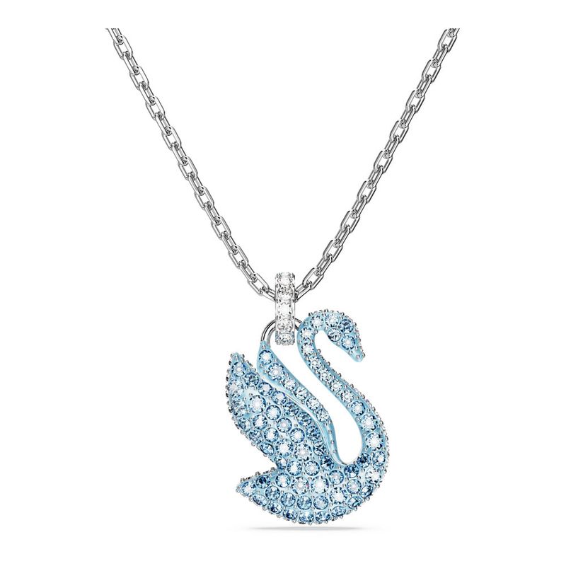 SWAROVSKI - Colgante Swarovski Iconic Swan Cisne Azul Baño De Rodio 5660594