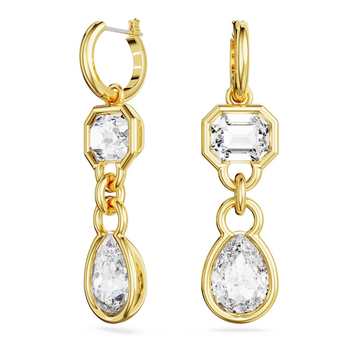 SWAROVSKI - Pendientes Swarovski Dextera Tallas Mixtas Blancos Baño Oro 5663265