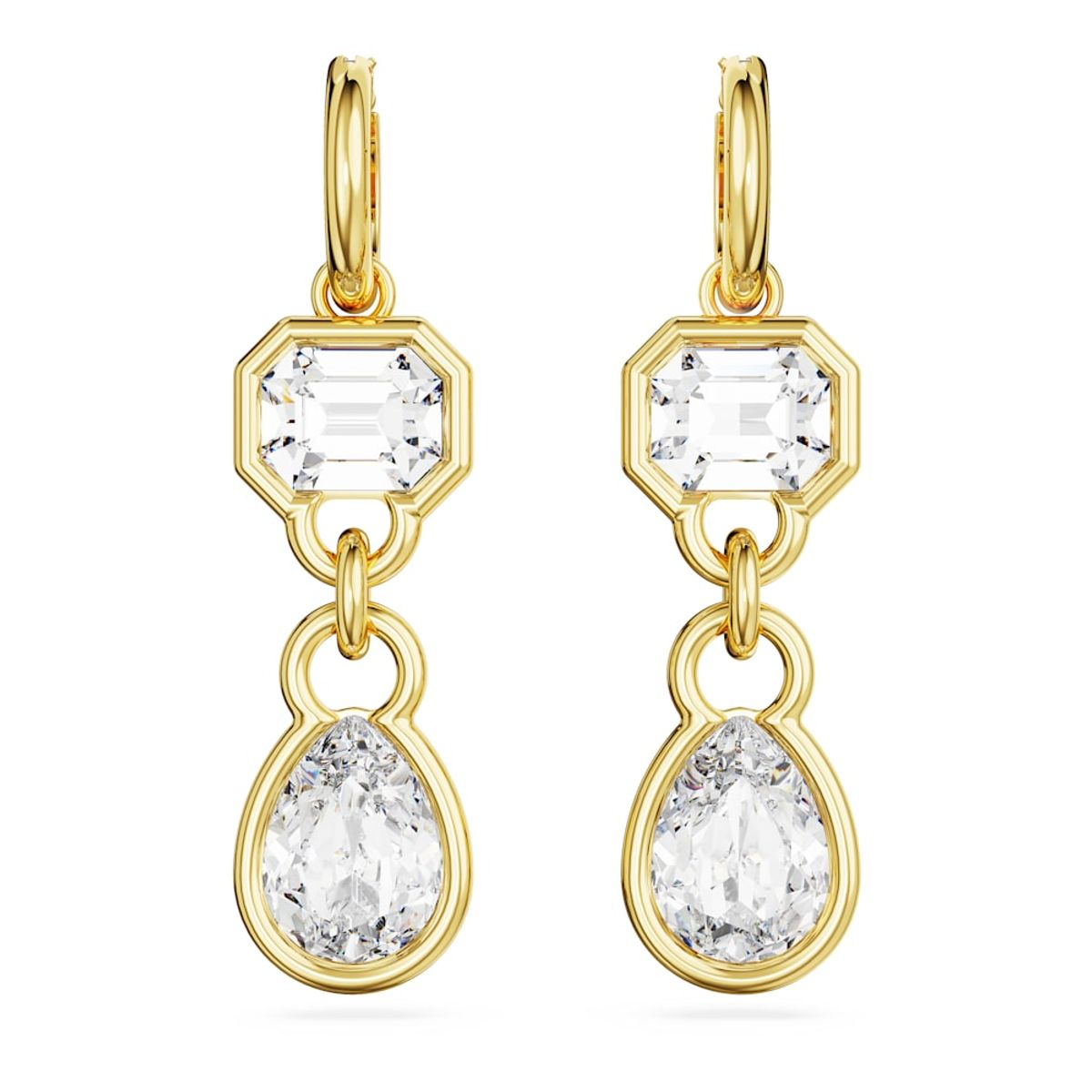 SWAROVSKI - Pendientes Swarovski Dextera Tallas Mixtas Blancos Baño Oro 5663265