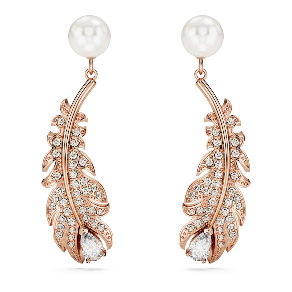 SWAROVSKI - Pendientes Swarovski Nice Tallas Mixtas Pluma Blancos Rosa 5663487