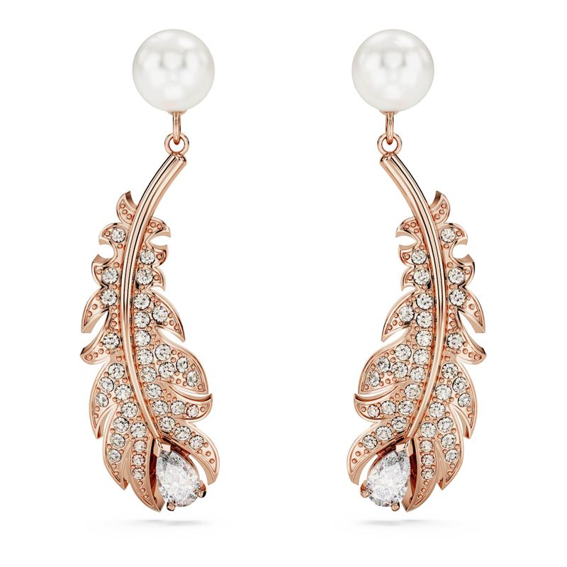 SWAROVSKI - Pendientes Swarovski Nice Tallas Mixtas Pluma Blancos Rosa 5663487