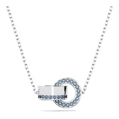 SWAROVSKI - Colgante Hollow Bucle Entrelazado Azul Baño Rodio 5663504