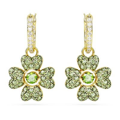 Imagen 2 del producto Pendientes Idyllia Trébol Verdes Baño Tono Oro 5670664