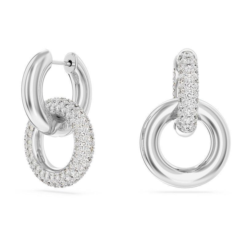 SWAROVSKI - Pendientes Swarovski De Aro Dextera Bucle Entrelazado Rodio 5671807
