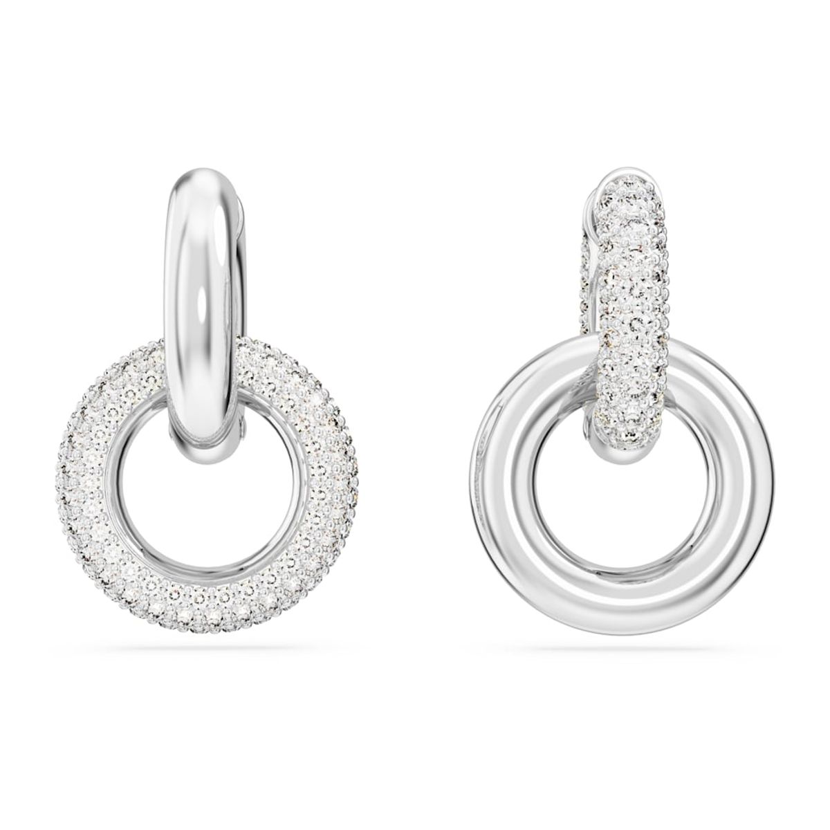 SWAROVSKI - Pendientes Swarovski De Aro Dextera Bucle Entrelazado Rodio 5671807