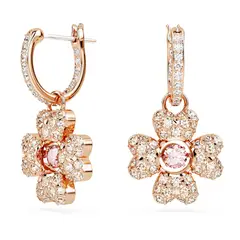 SWAROVSKI - Pendientes Idyllia Trébol Blancos Baño Tono Rosa 5674212