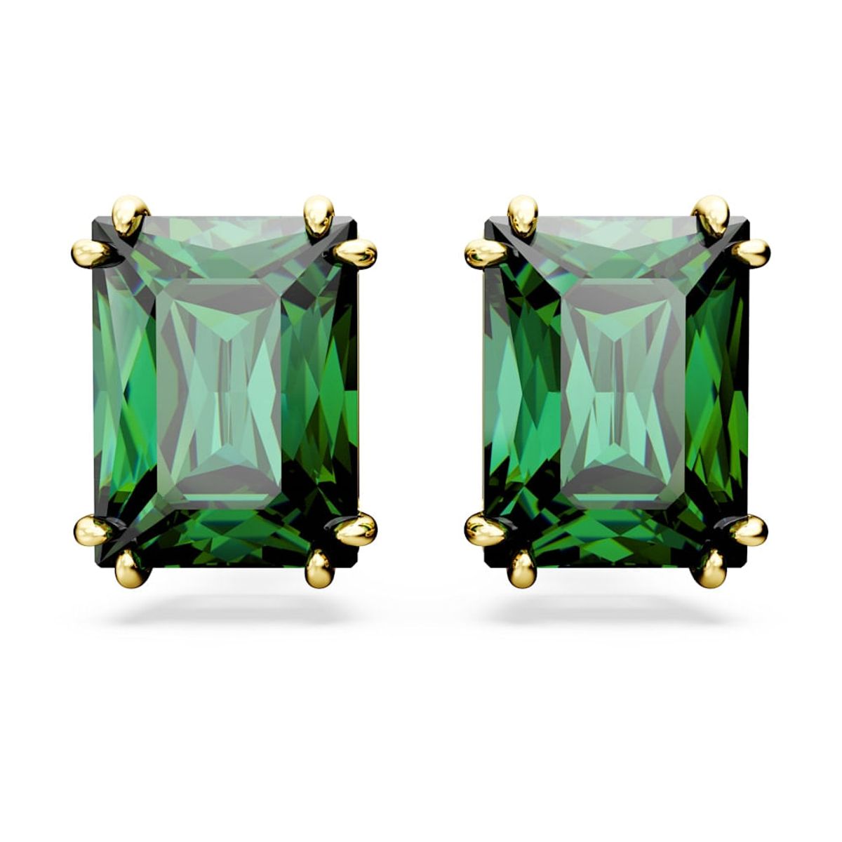 SWAROVSKI - Pendientes Swarovski De Botón Matrix Talla Rectangular Oro 5677142