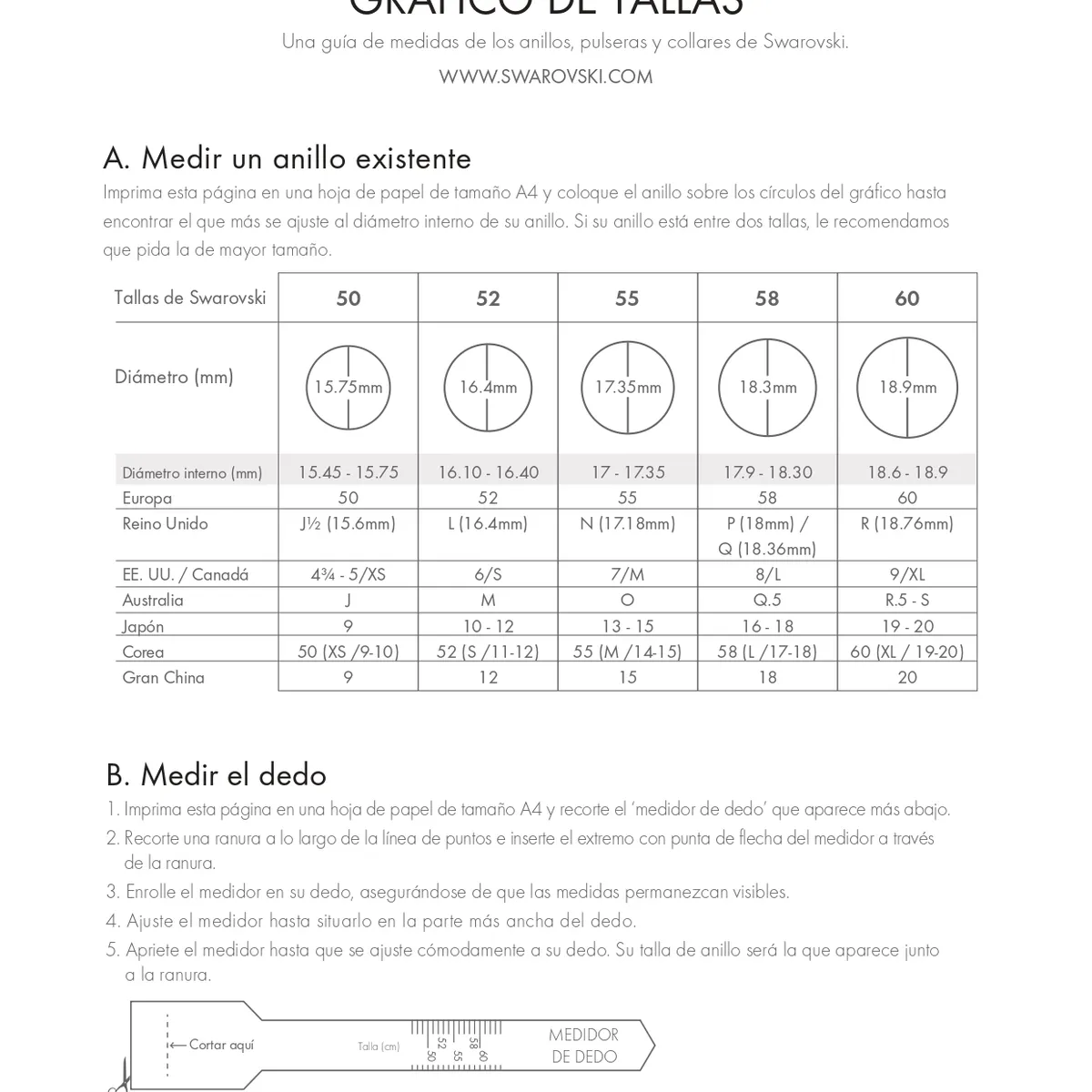 SWAROVSKI - Aros Swarovski Creativity Circle Pequeños Blanco Baño Rodio 5201707