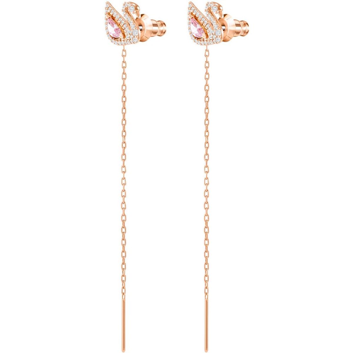 SWAROVSKI - Aretes Swarovski Dazzling Swan Multicolor Baño De Oro Rosa 5469990