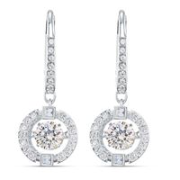 Aretes Sparkling Dance Blanco Baño De Rodio 5504652