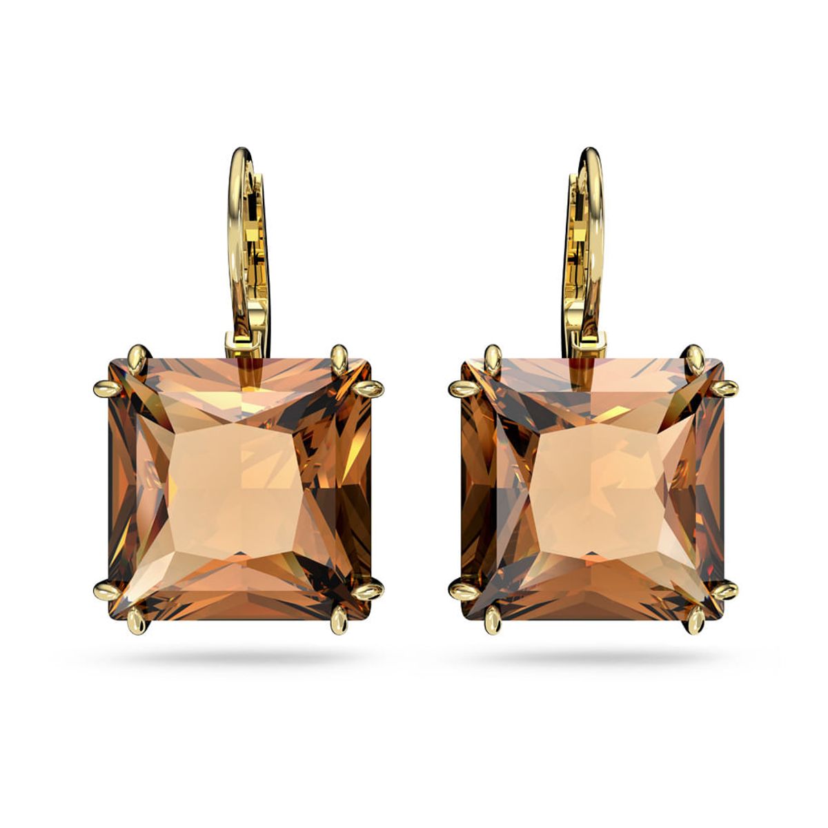 SWAROVSKI - Aros Swarovski Millenia Cristal De Talla Cuadrada Oro 5619494