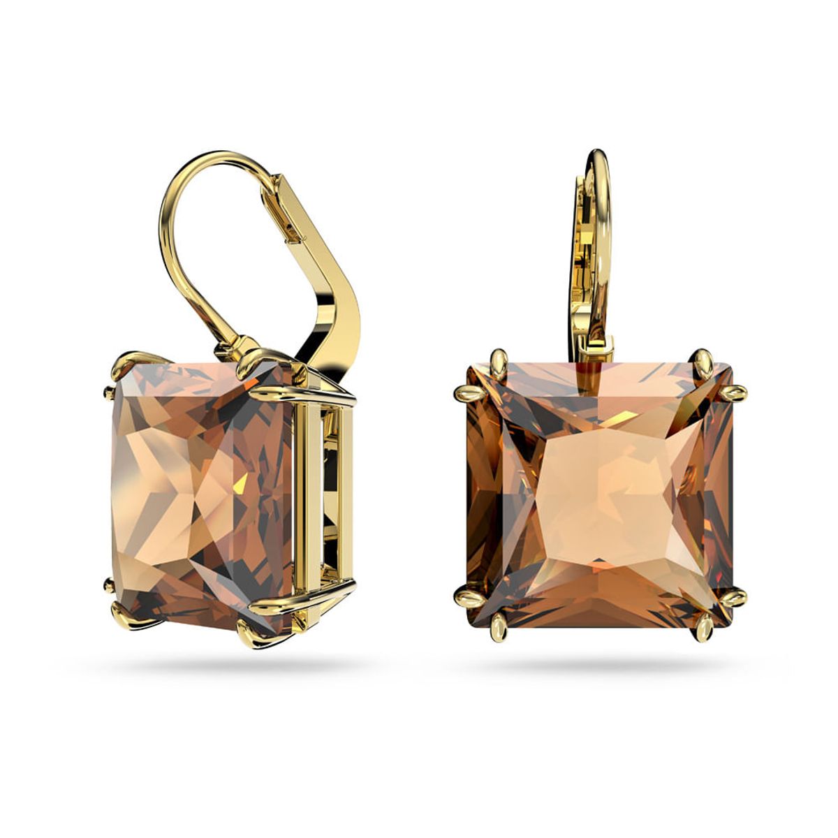 SWAROVSKI - Aros Swarovski Millenia Cristal De Talla Cuadrada Oro 5619494