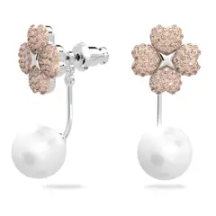SWAROVSKI - Aros Ear Jacket Latisha Flor Baño De Rodio 5636486.-