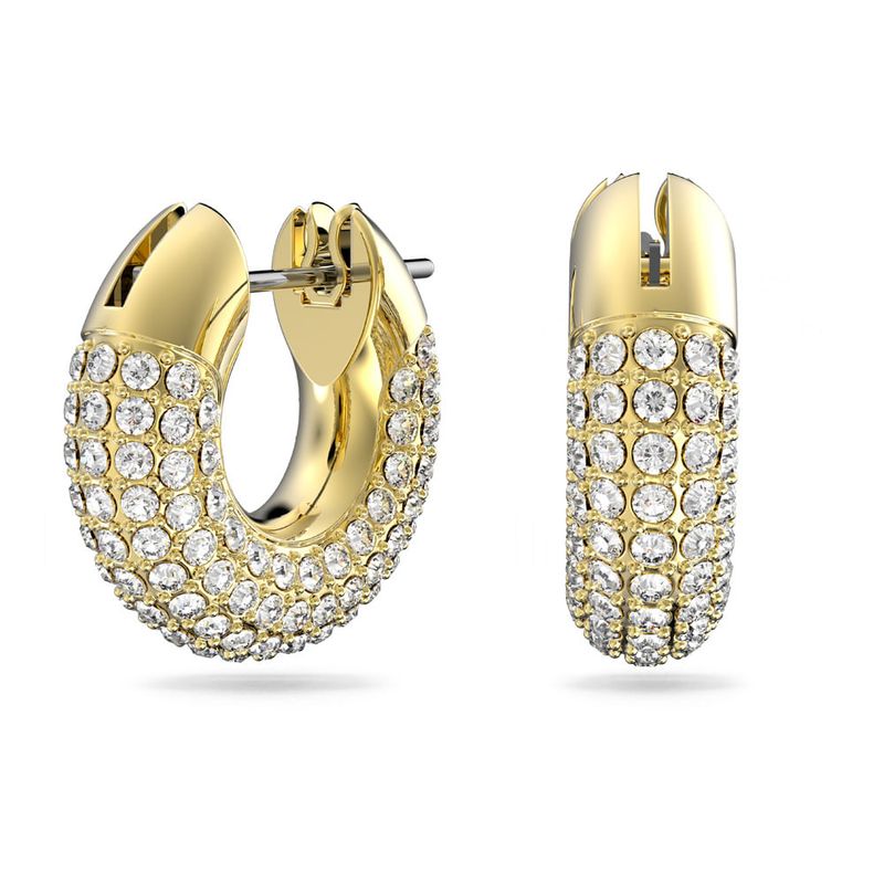 SWAROVSKI - Aretes Swarovski De Aro Dextera Pavé Blancos Baño Tono Oro 5636530