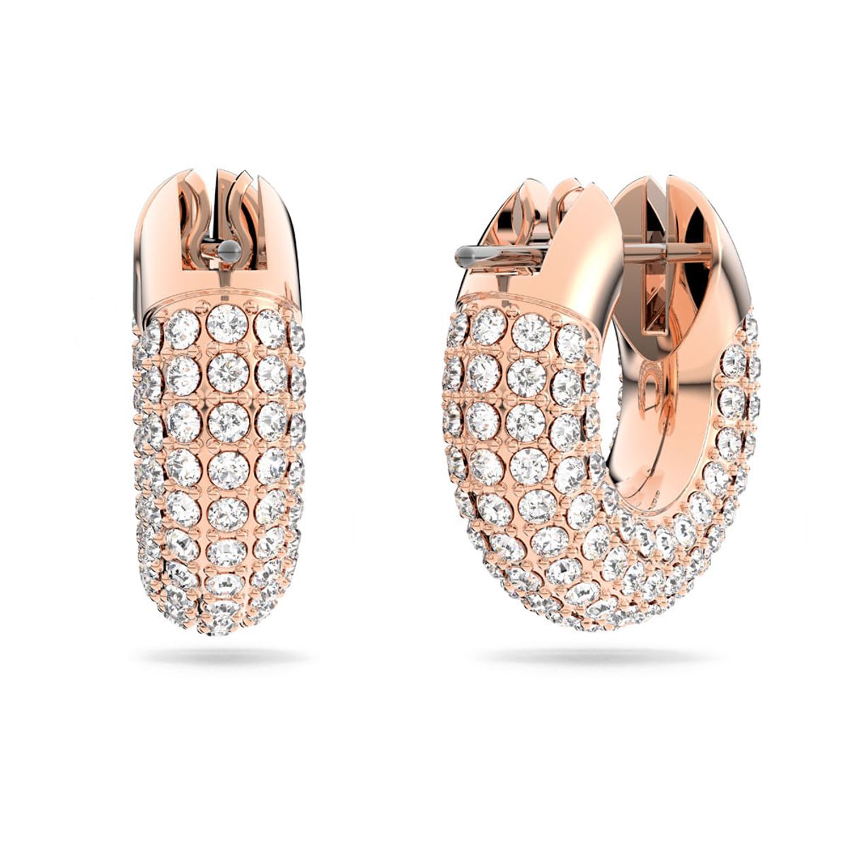 SWAROVSKI - Aretes Swarovski De Aro Dextera Pavé Blancos Baño Tono Rosa 5636531