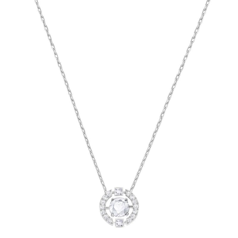 SWAROVSKI - Collar Swarovski Sparkling Dance Round Blanco Baño De Rodio 5286137