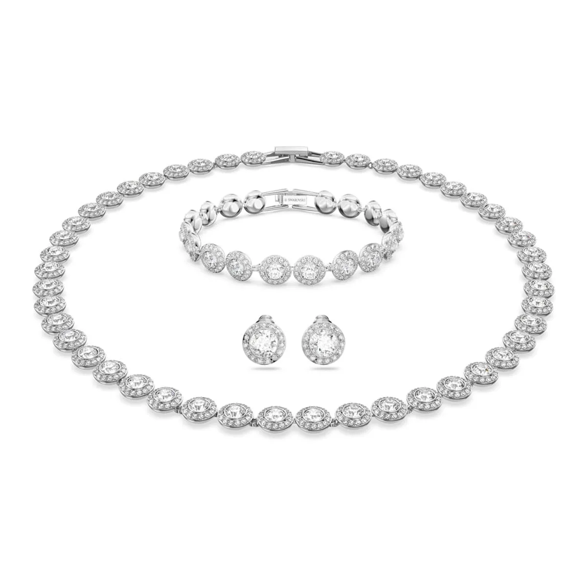 SWAROVSKI - Conjunto De Collar Swarovski Angelic Blanco Baño De Rodio 5367853