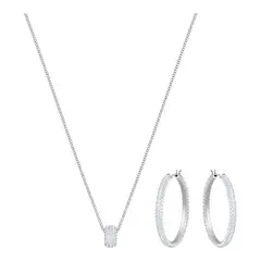 SWAROVSKI - Conjunto Stone Blanco Baño De Rodio Joya Original 5408456