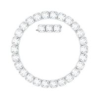 Collar Millenia Cristales De Talla Cuadrado Rodio 5599206