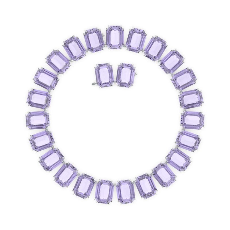 SWAROVSKI - Collar Swarovski Millenia Cristales Talla Octagonal -  Morado 5609701