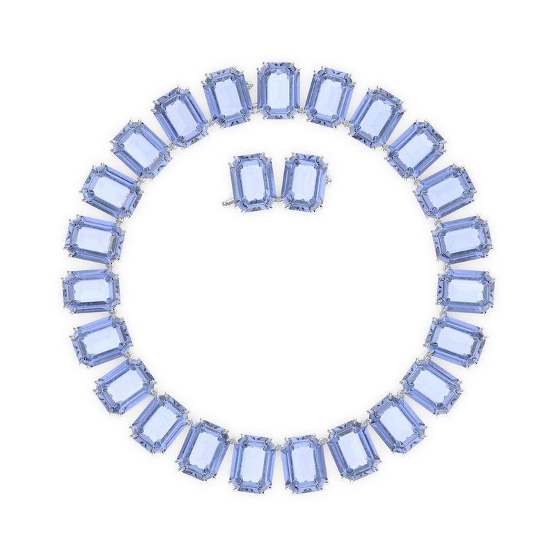 SWAROVSKI - Collar Swarovski Millenia Cristales Talla Octagonal - Azul 5609703