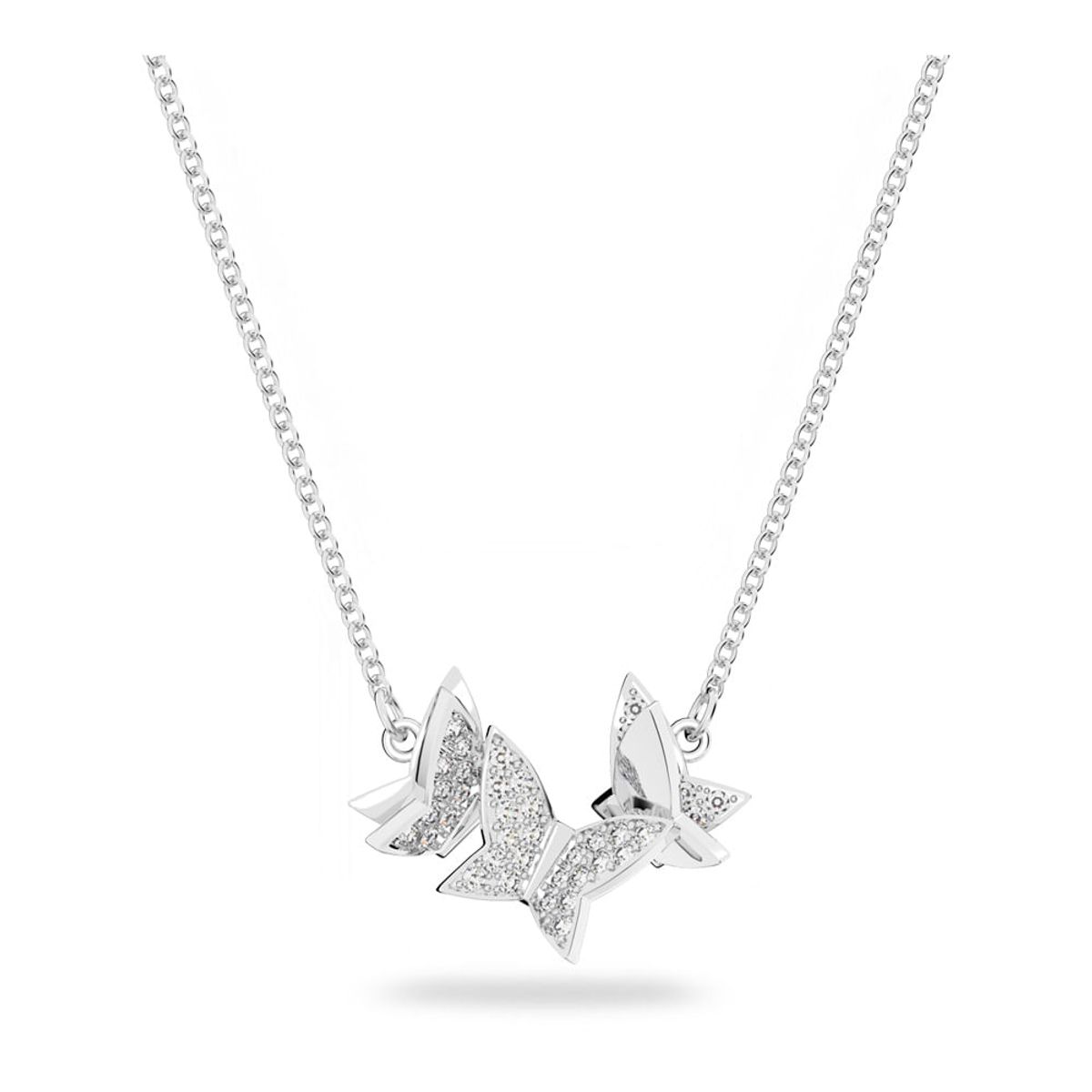 SWAROVSKI - Collar Swarovski Lilia Mariposa Blanco Baño De Rodio 5636421