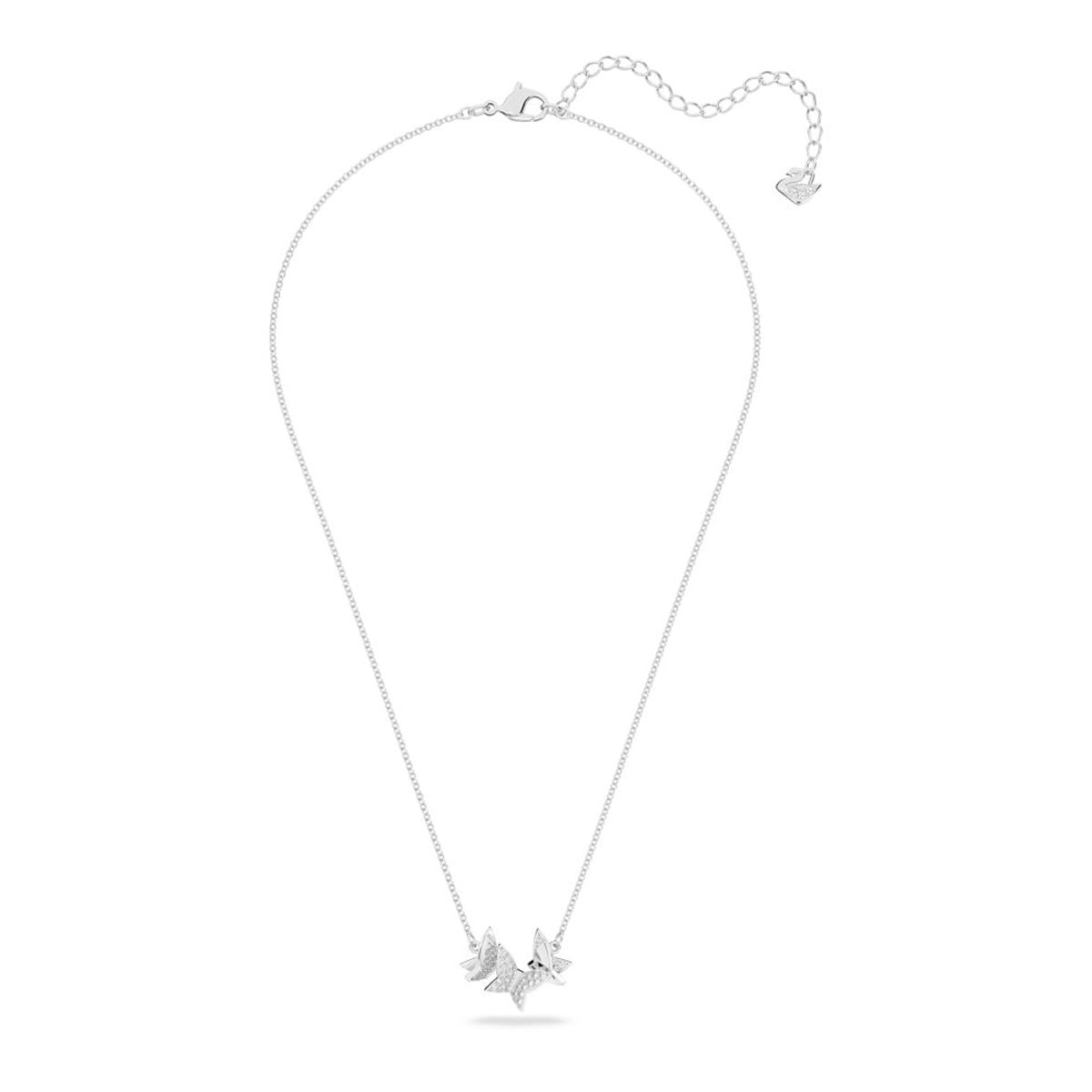 SWAROVSKI - Collar Swarovski Lilia Mariposa Blanco Baño De Rodio 5636421