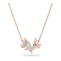 Collar Lilia Mariposa Blanco Baño Tono Oro Rosa 5636422