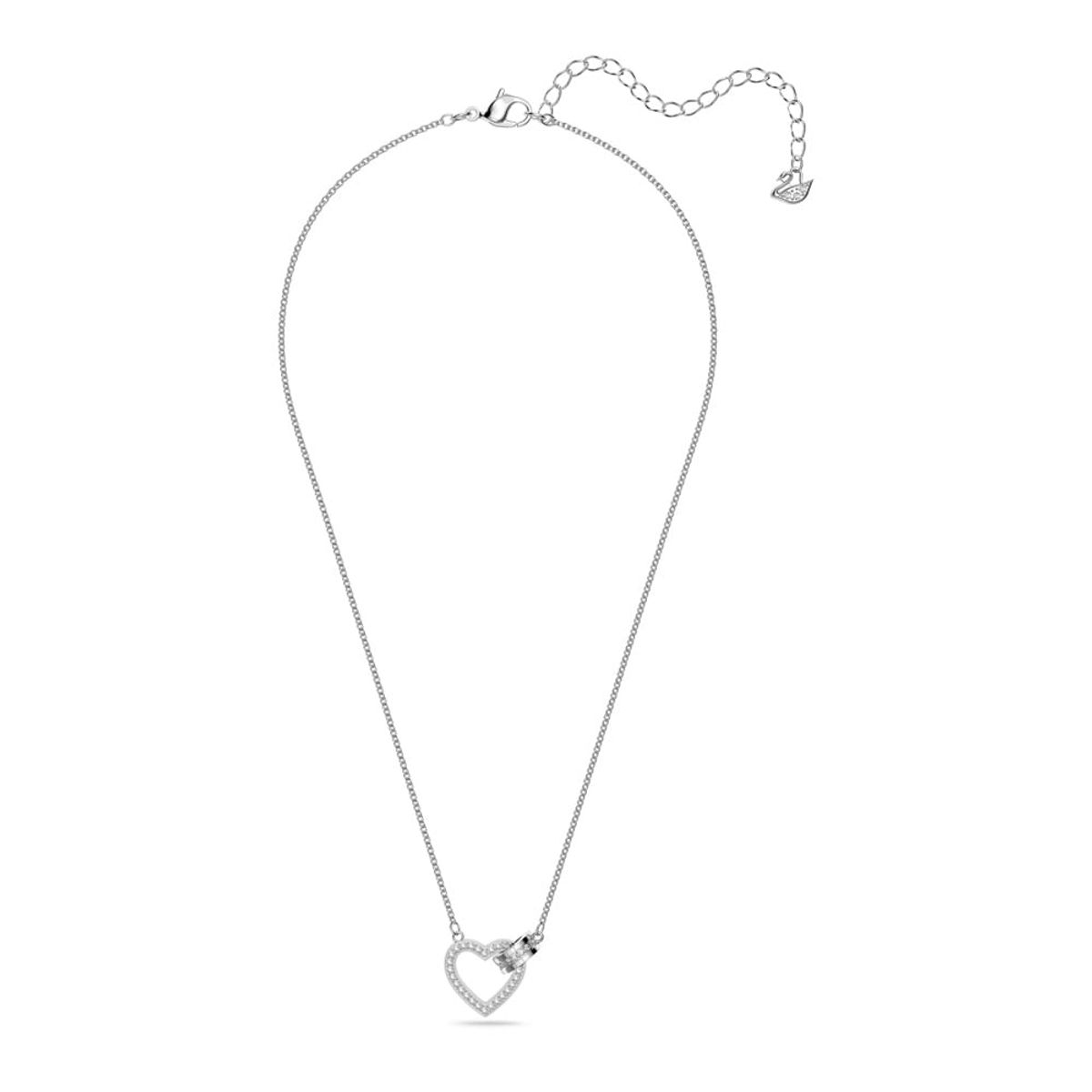 SWAROVSKI - Collar Swarovski Lovely Corazón Blanco Baño De Rodio 5636444