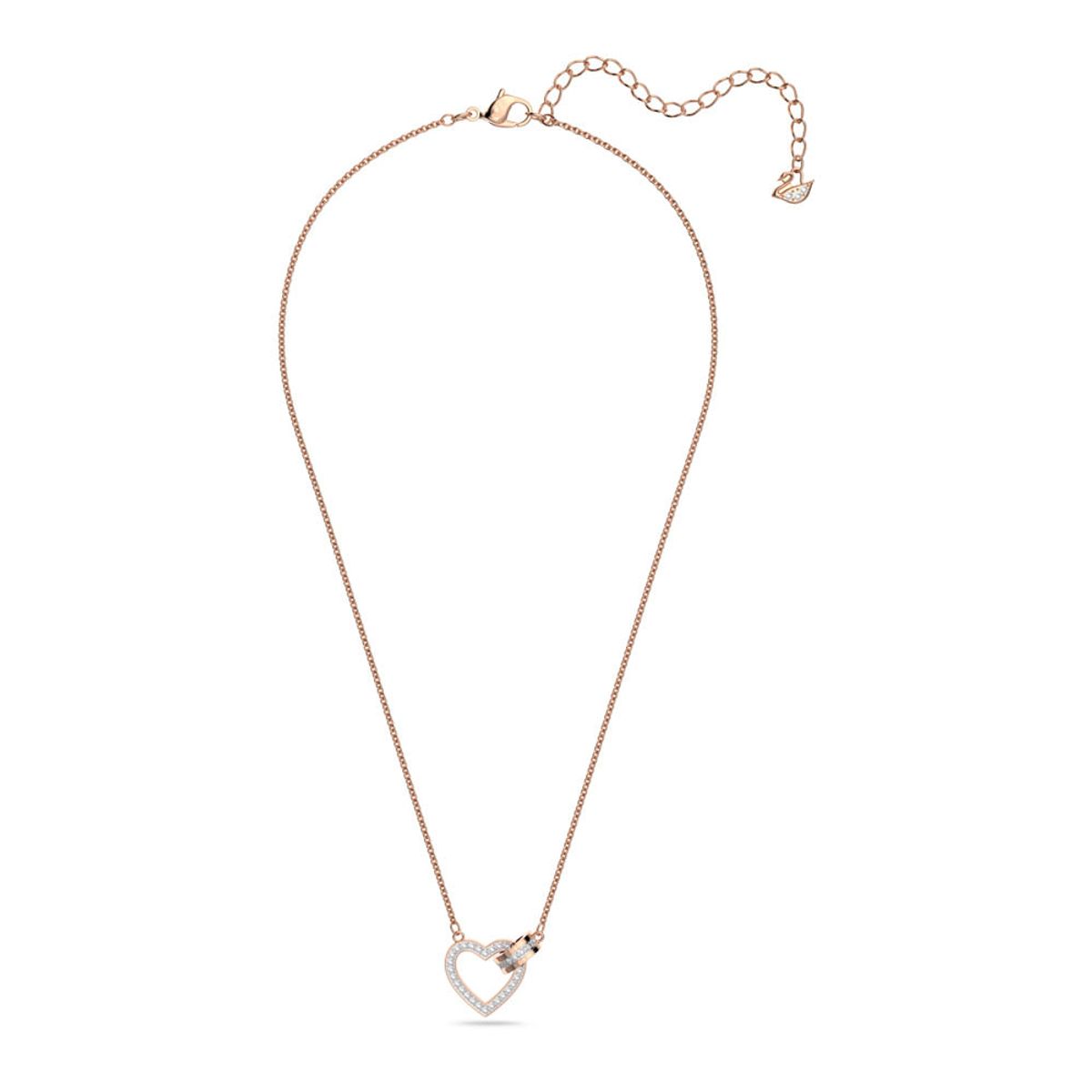 SWAROVSKI - Collar Swarovski Lovely Corazón Blanco Baño Tono Oro Rosa 5636445