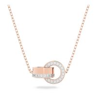 Collar Hollow Pequeño Blanco Baño Tono Oro Rosa 5636496