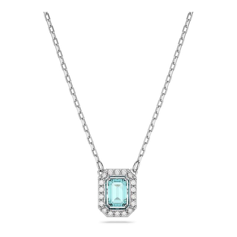 SWAROVSKI - Collar Swarovski Millenia Talla Octogonal Azul Baño Rodio 5640289