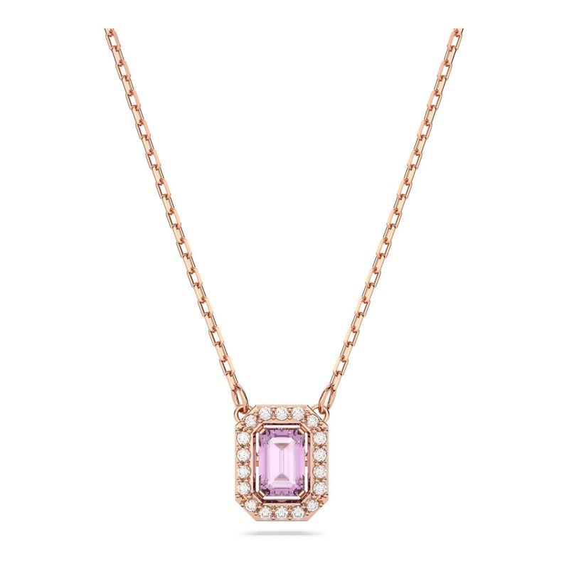 SWAROVSKI - Collar Swarovski Millenia Talla Octogonal Morado Baño Rosa 5640291