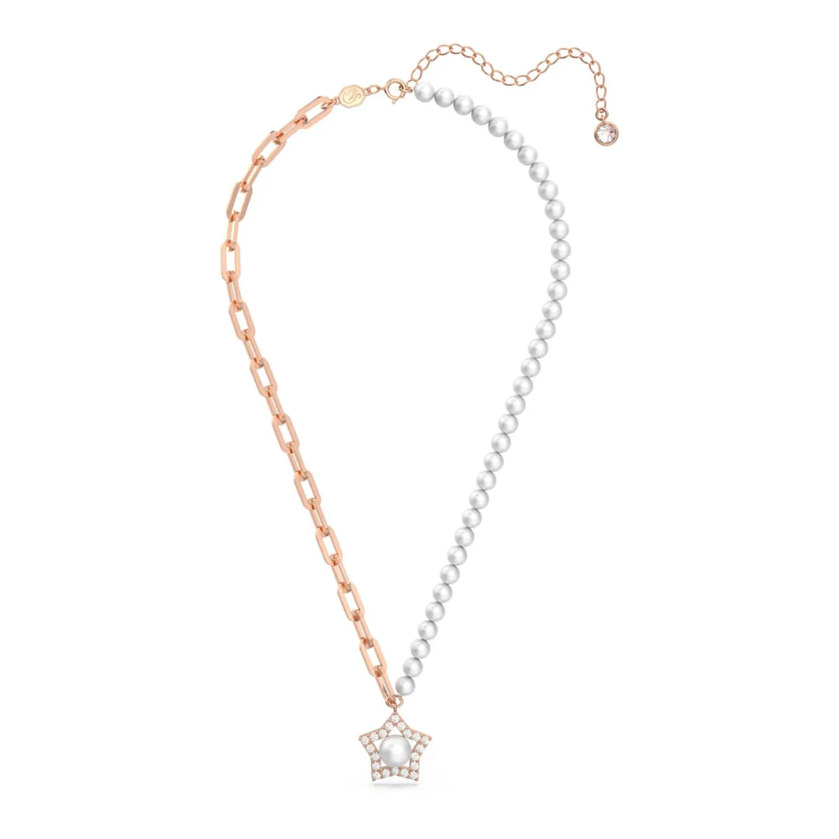 SWAROVSKI - Collar Swarovski Stella Crystal Pearls Estrella Rosa 5645382
