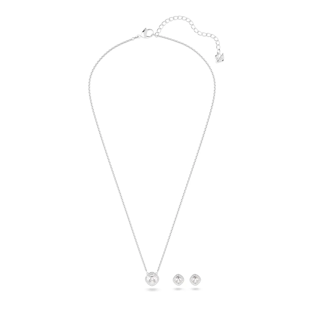 SWAROVSKI - Conjunto Swarovski Angelic Square Blanco Baño De Rodio 5646907
