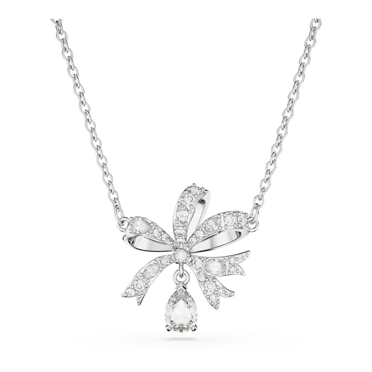 SWAROVSKI - Collar Swarovski Volta Lazo Pequeño Blanco Baño De Rodio 5647583