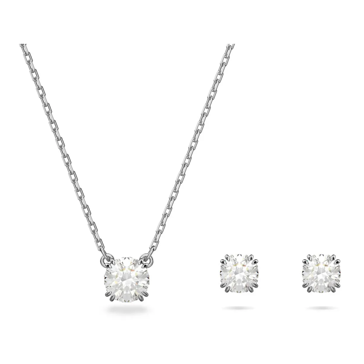 SWAROVSKI - Conjunto Swarovski Constella Talla Redonda Blanco Rodio 5647663