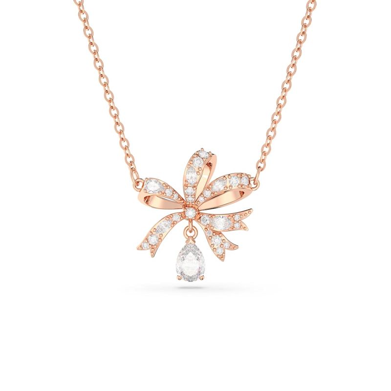 SWAROVSKI - Collar Swarovski Volta Lazo Pequeño Blanco Baño Tono Rosa 5656741