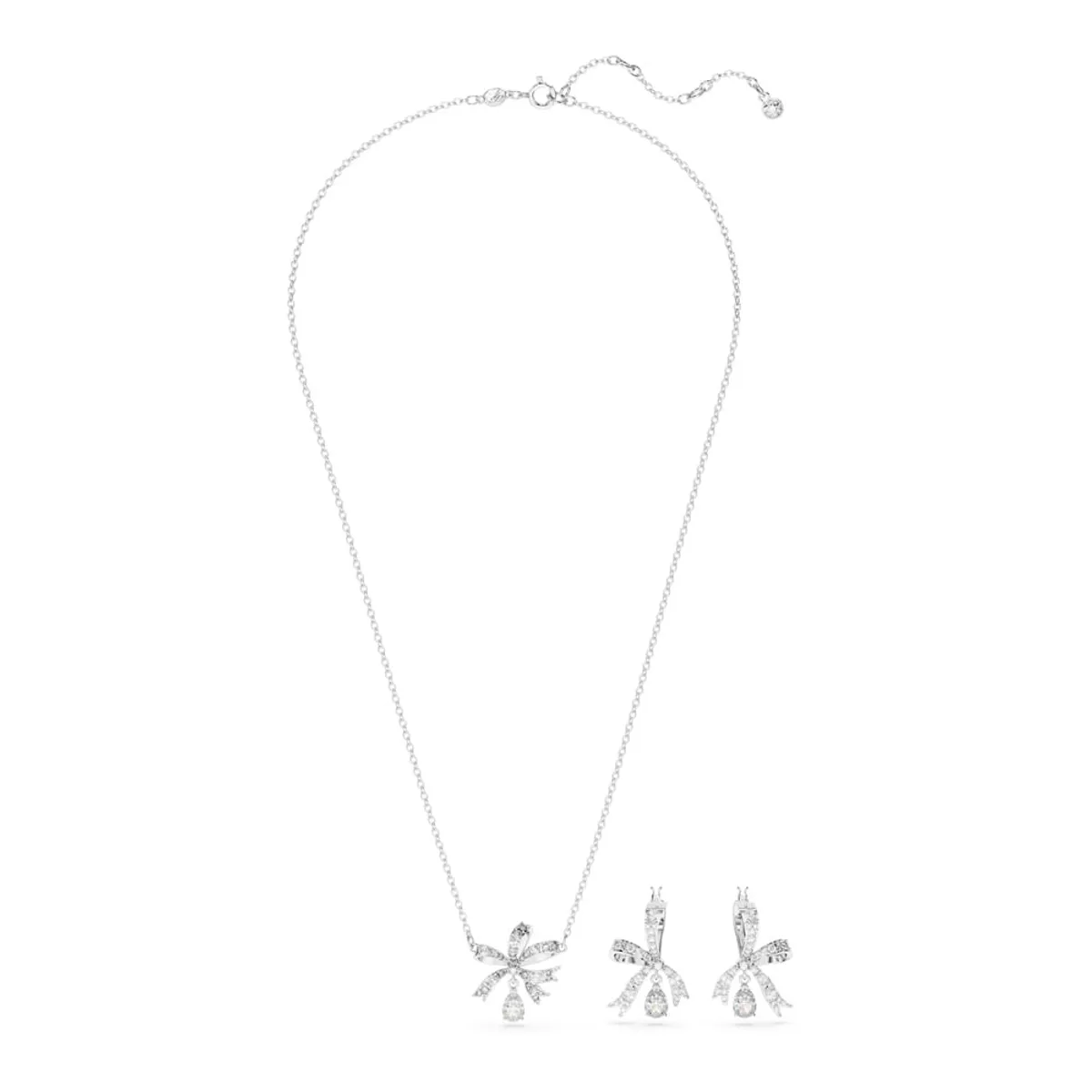 SWAROVSKI - Conjunto Swarovski Volta Lazo Blanco Baño De Rodio 5660118