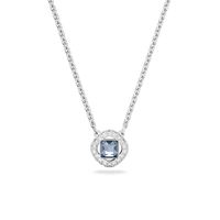 Collar Angelic Talla Cuadrada Azul Baño De Rodio 5662142