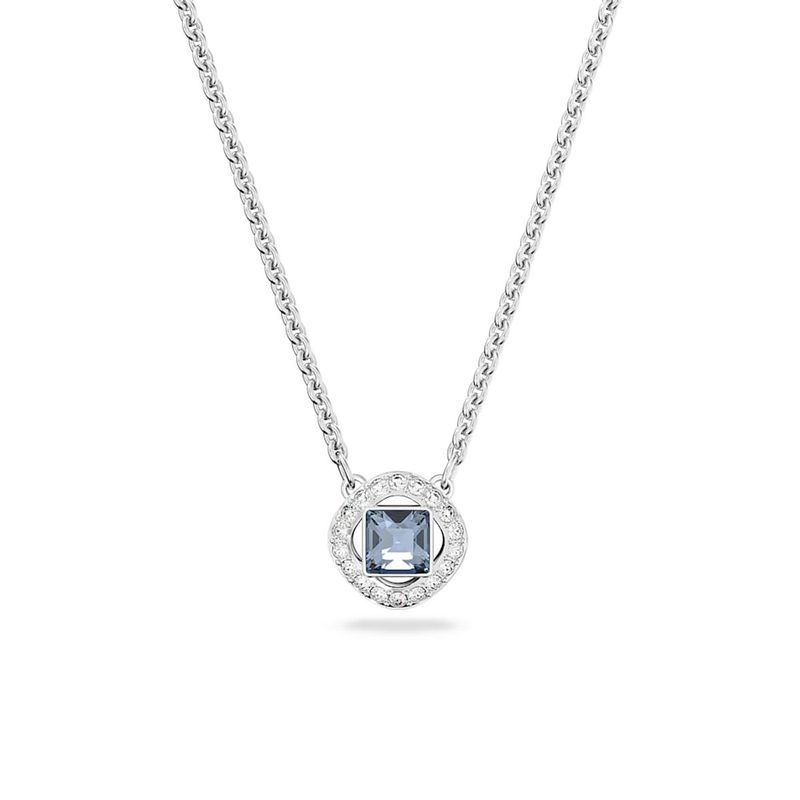 SWAROVSKI - Collar Swarovski Angelic Talla Cuadrada Azul Baño De Rodio 5662142