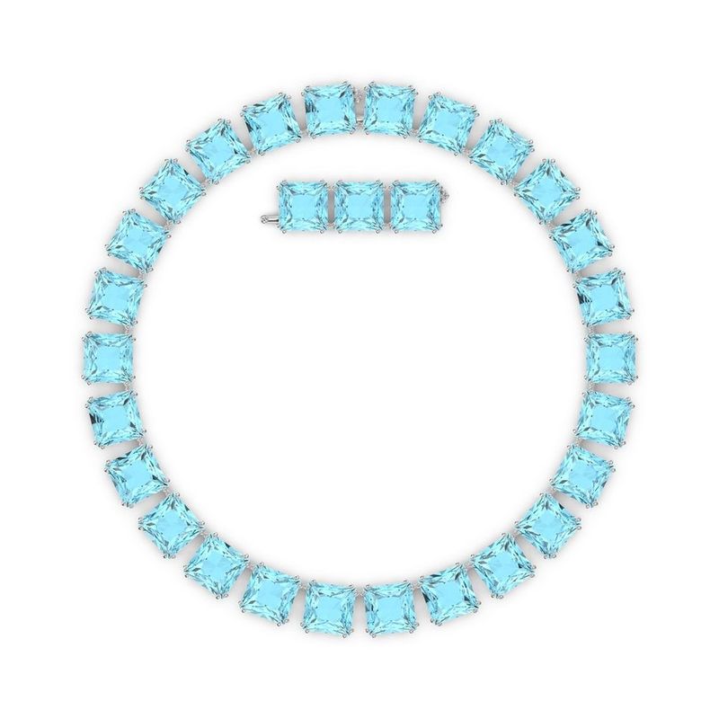 SWAROVSKI - Collar Swarovski Millenia All Ard L Sqr Aqua Rhs Joya Original 5609704