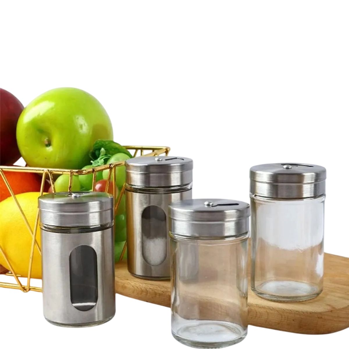 GENERICO - Especiero Frasco En Acero Inoxidable Con Cubierta