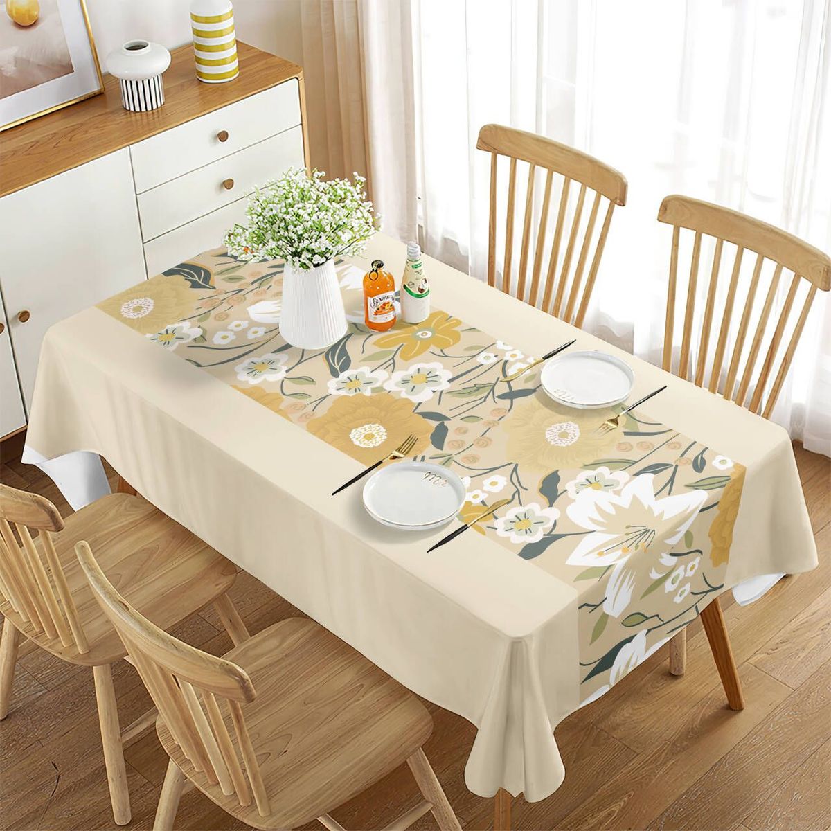 GENERICO - MANTEL RECTANGULAR ESTAMPADO ANTIMANCHA